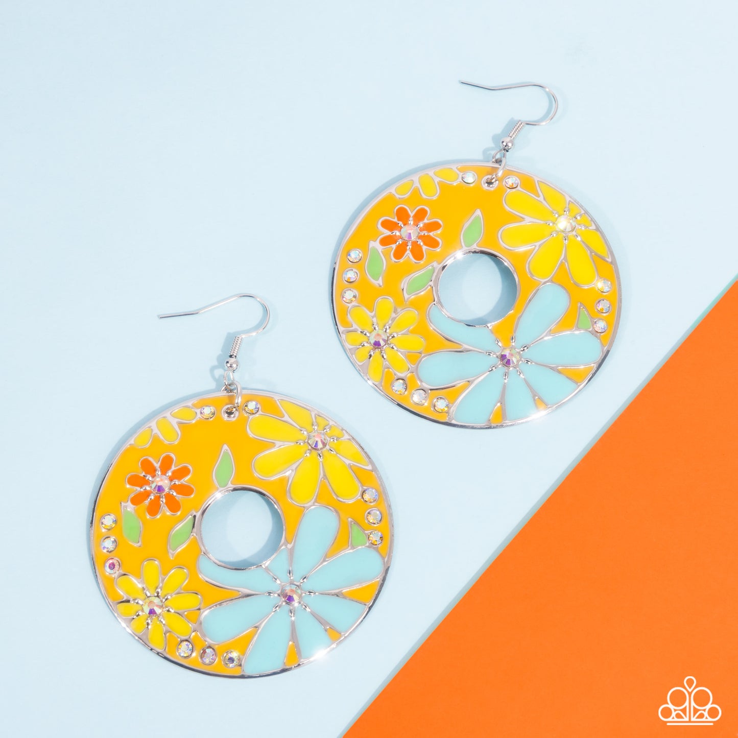 Embroidered Elegance Yellow Earrings Paparazzi