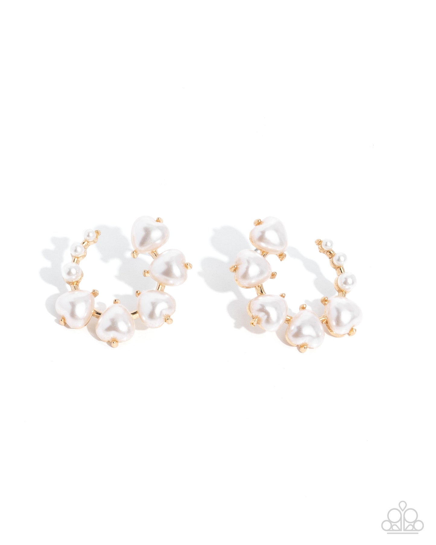 Castle Courting Gold Post Earrings Paparazzi
