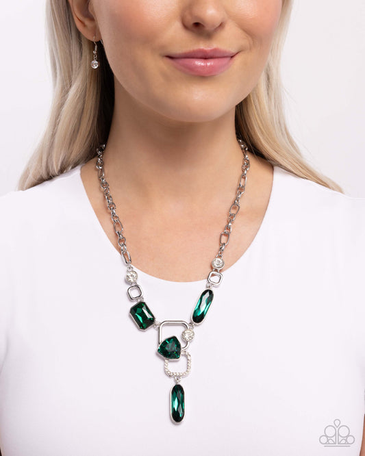 Artistic Elegance Green Necklace
