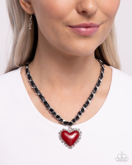 Austere Attraction Red Necklace