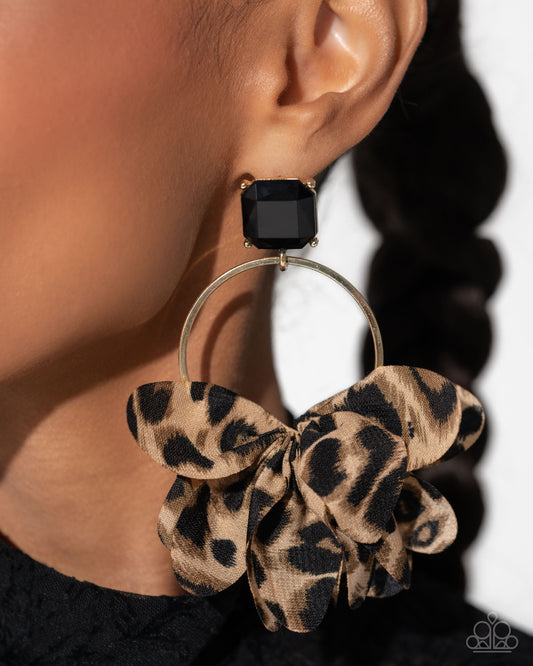 Charming Cheetah Gold Earrings