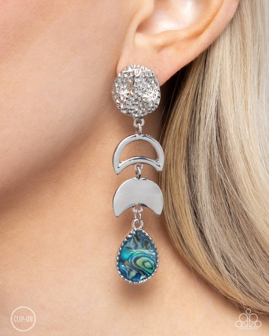 Celestial Character Blue Clip-On Earrings