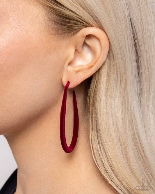 The Right Angle Red Hoop Earrings