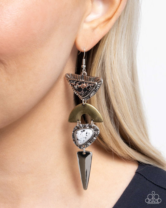 Shape Shifting Stones Black Earrings