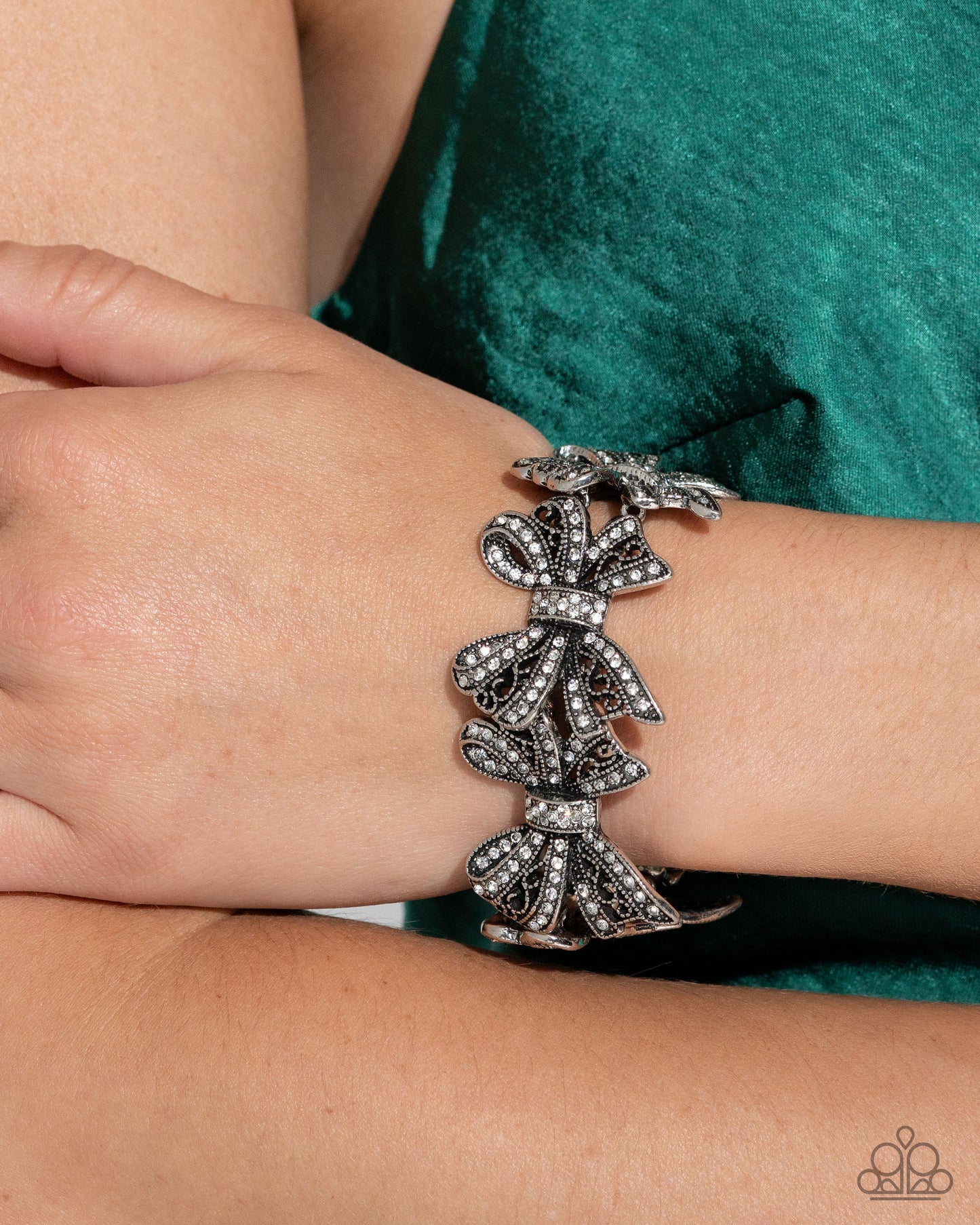 French Flourish White Bracelet