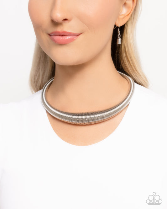 Dramatic Dynasty Silver Necklace