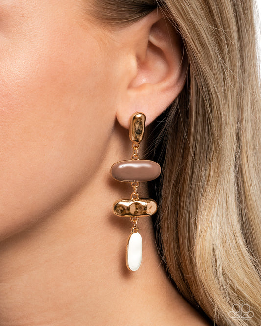 Secretive Shimmer Brown Earrings