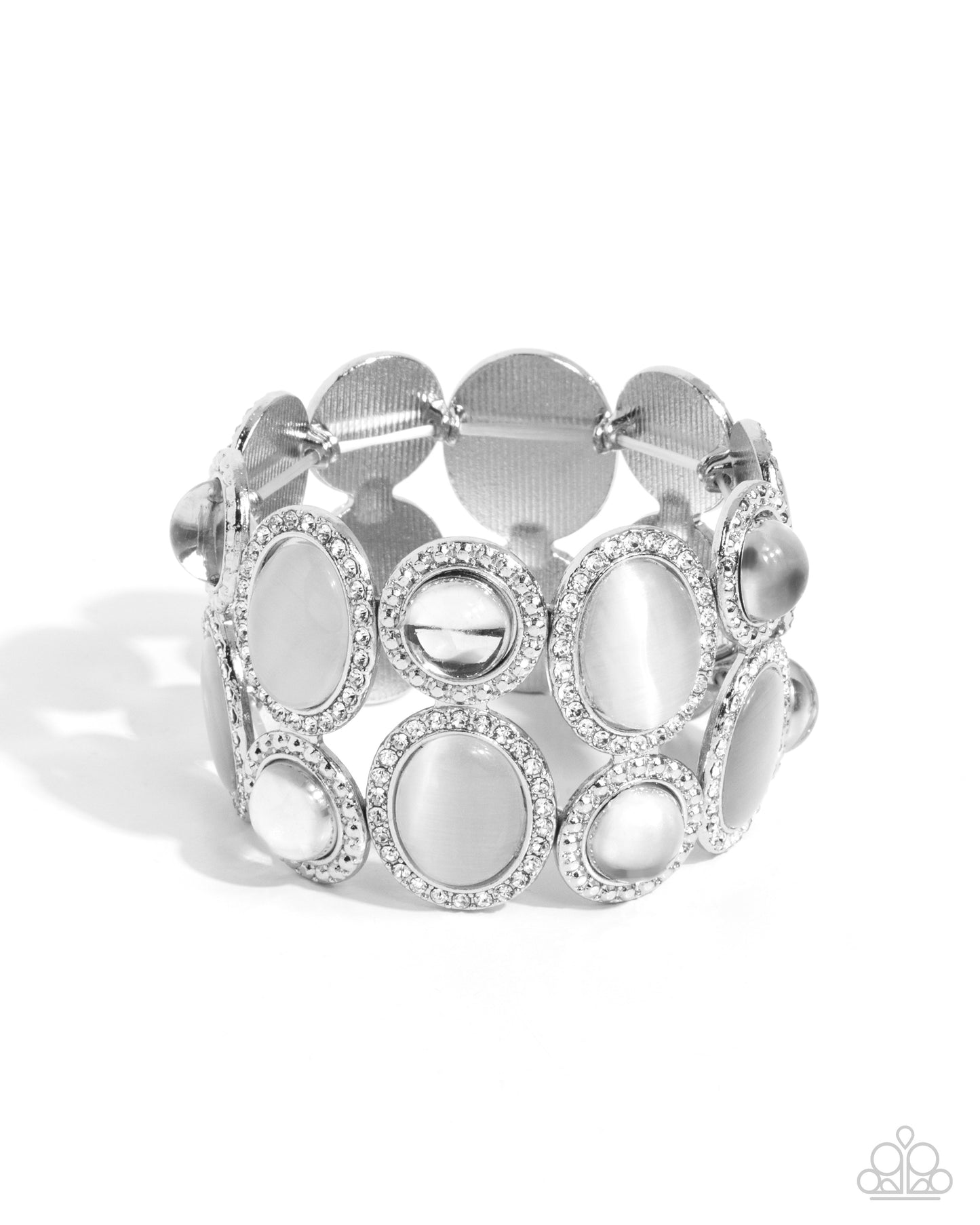 Affixed Appeal White Bracelet