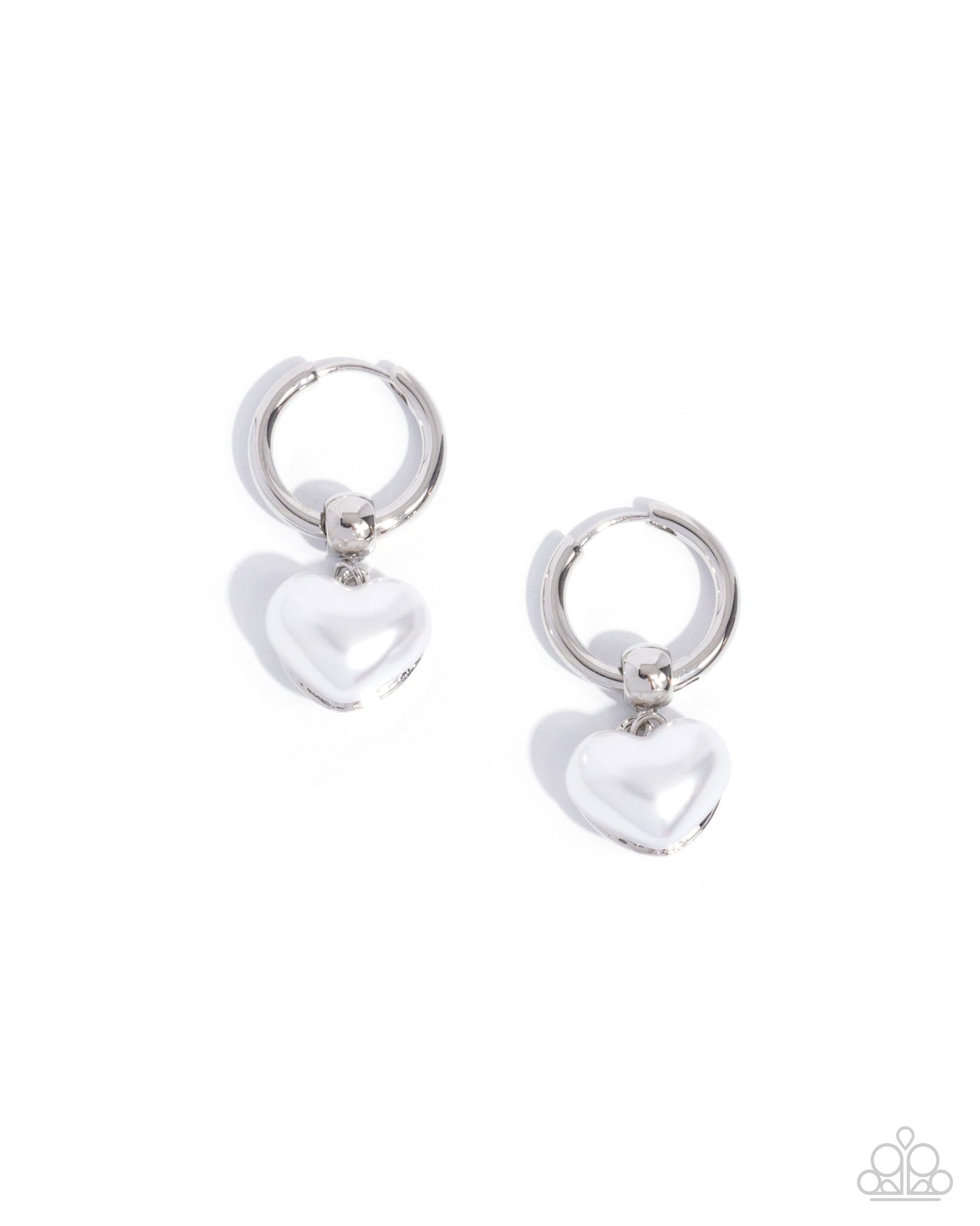 Carriage Chic White Earrings