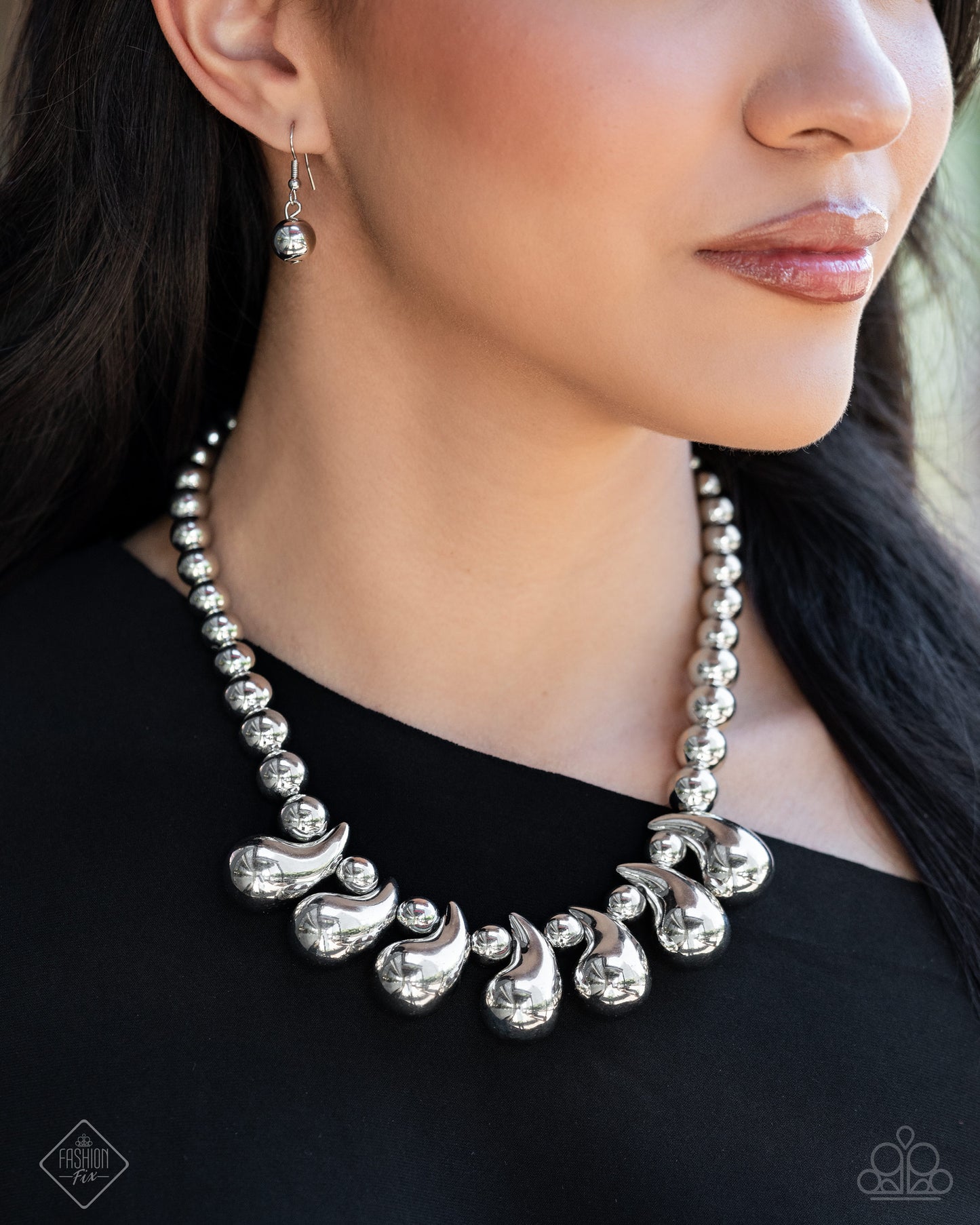 Raindrop Rebel Silver Necklace