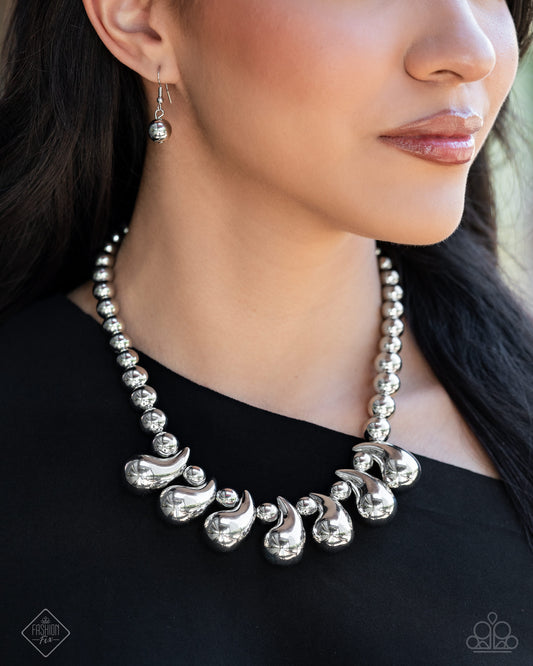 Raindrop Rebel Silver Necklace