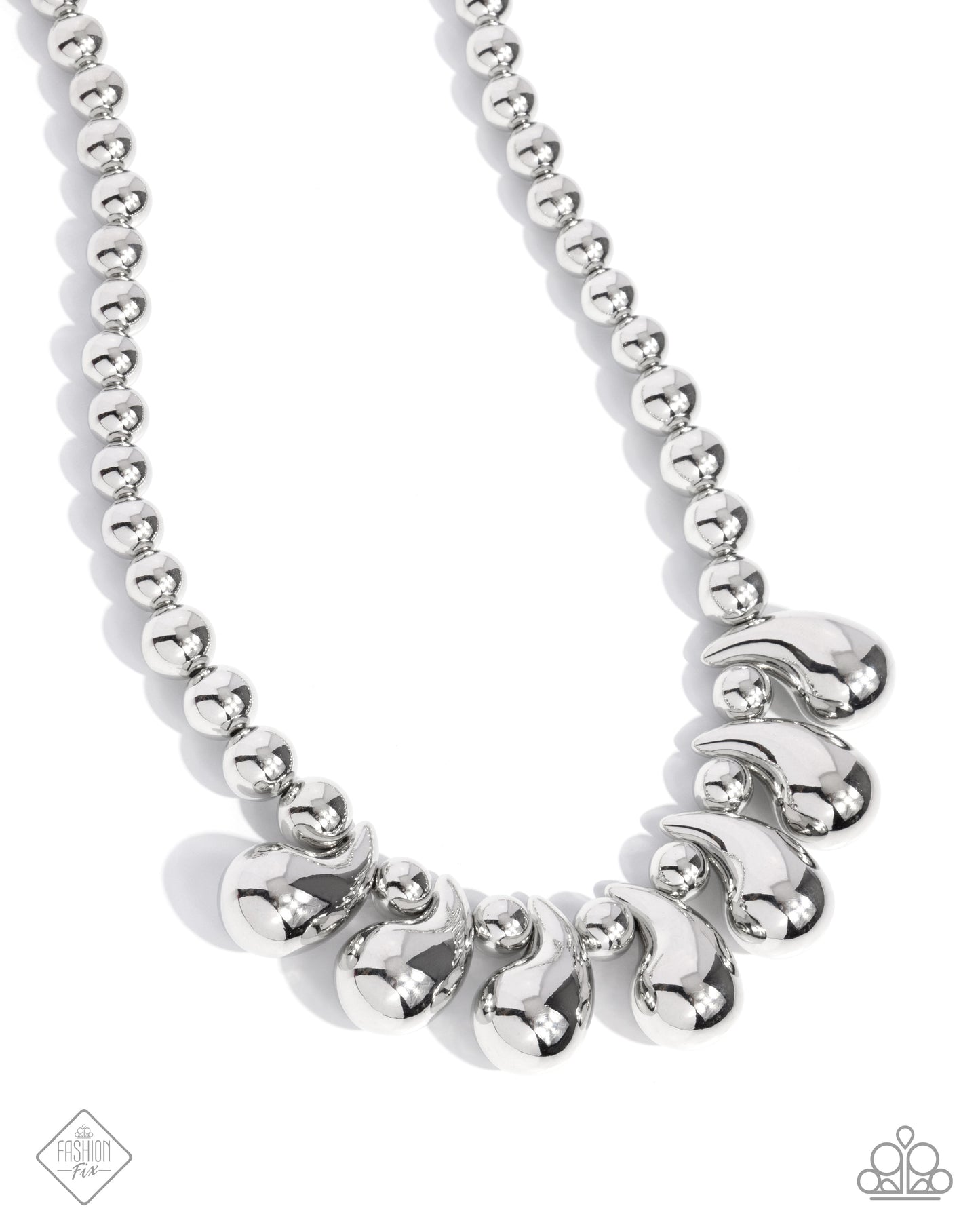 Raindrop Rebel Silver Necklace