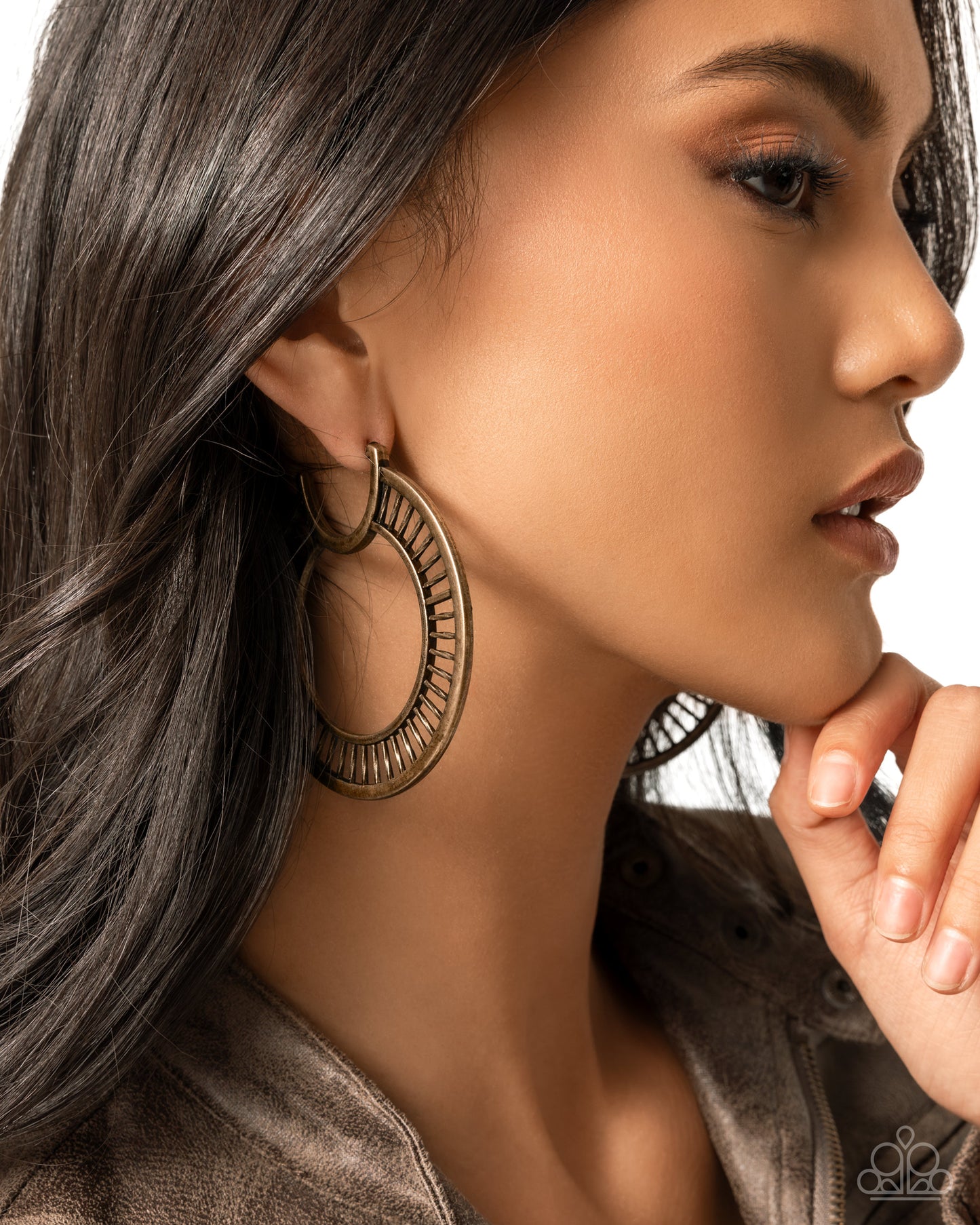 Set the Scene Brass Hoop Earrings