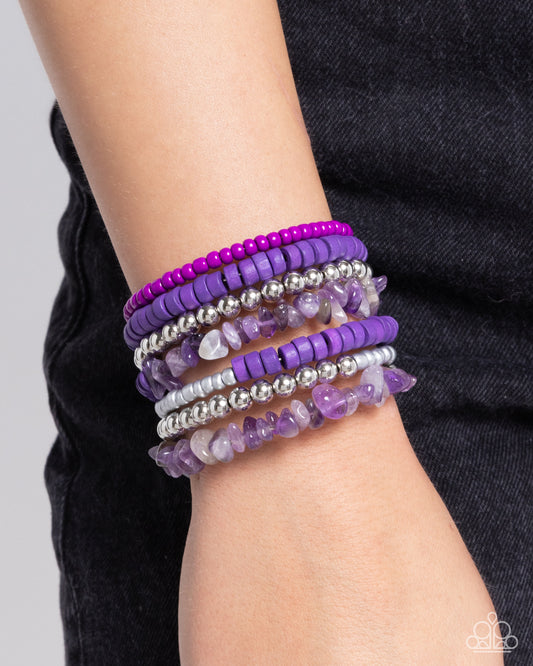 Plentiful Pizzazz Purple Bracelet