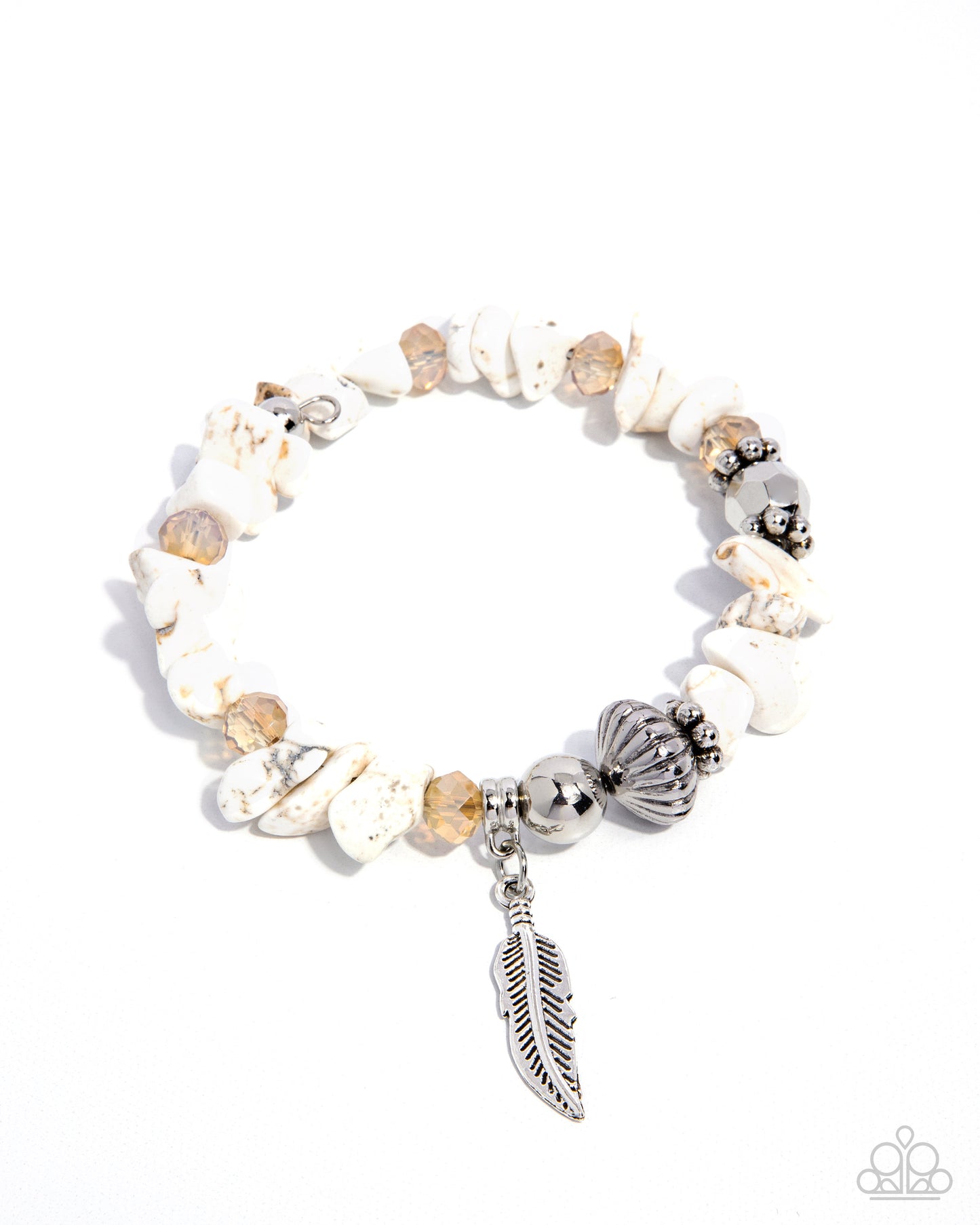 Earthy Earning White Bracelet