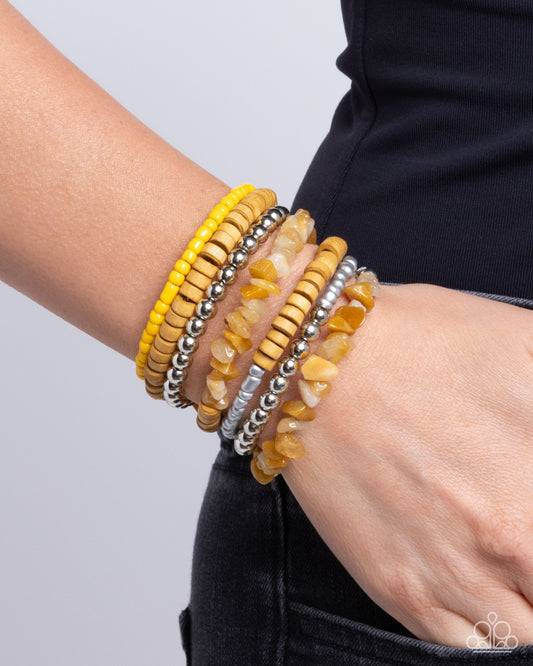 Plentiful Pizzazz Yellow Bracelet