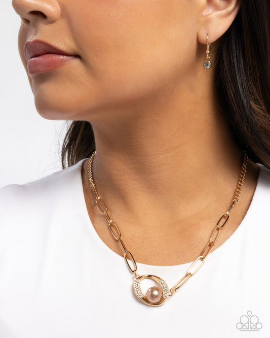 Tilted Tutor Brown Necklace