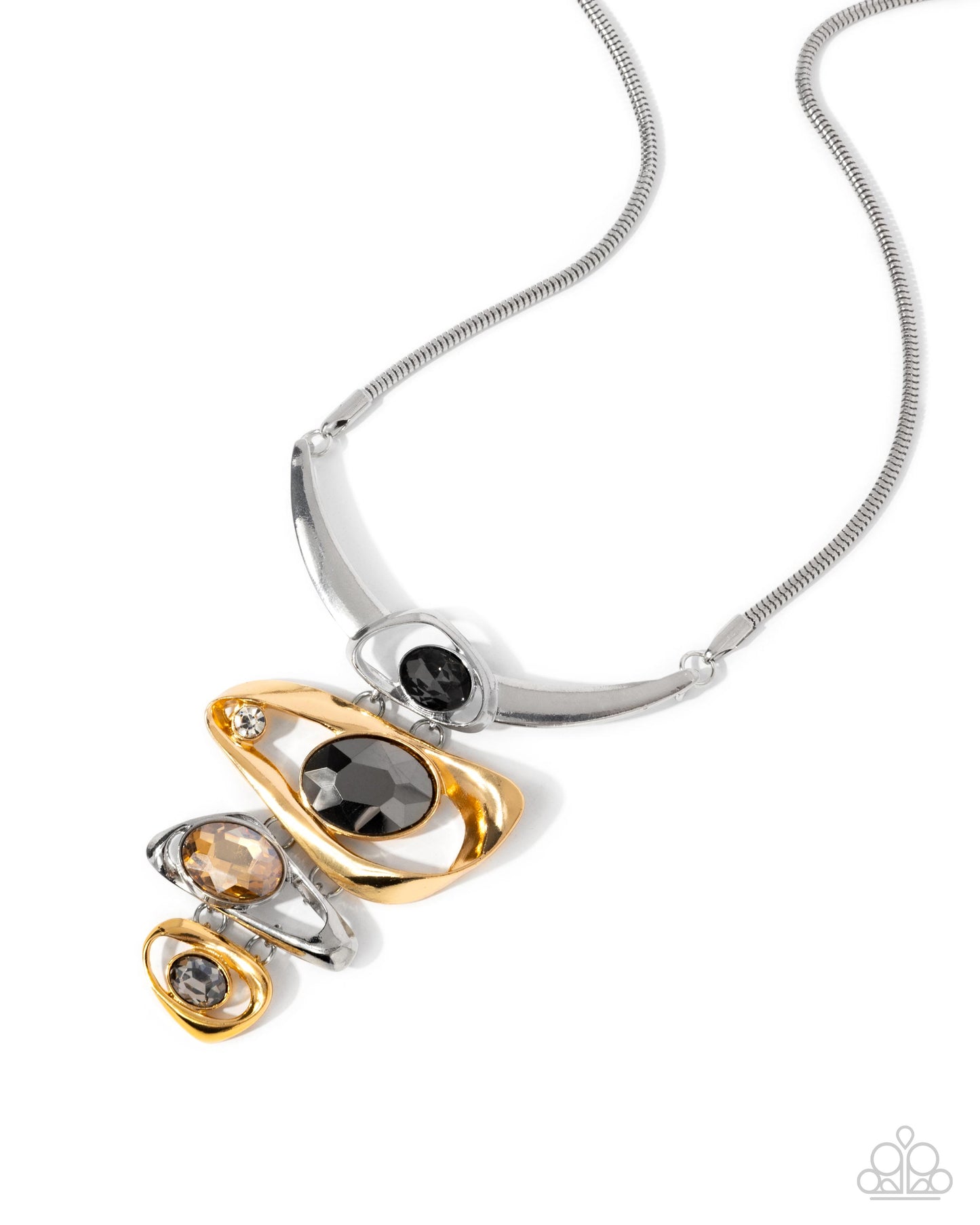 Abundantly Abstract Silver Necklace
