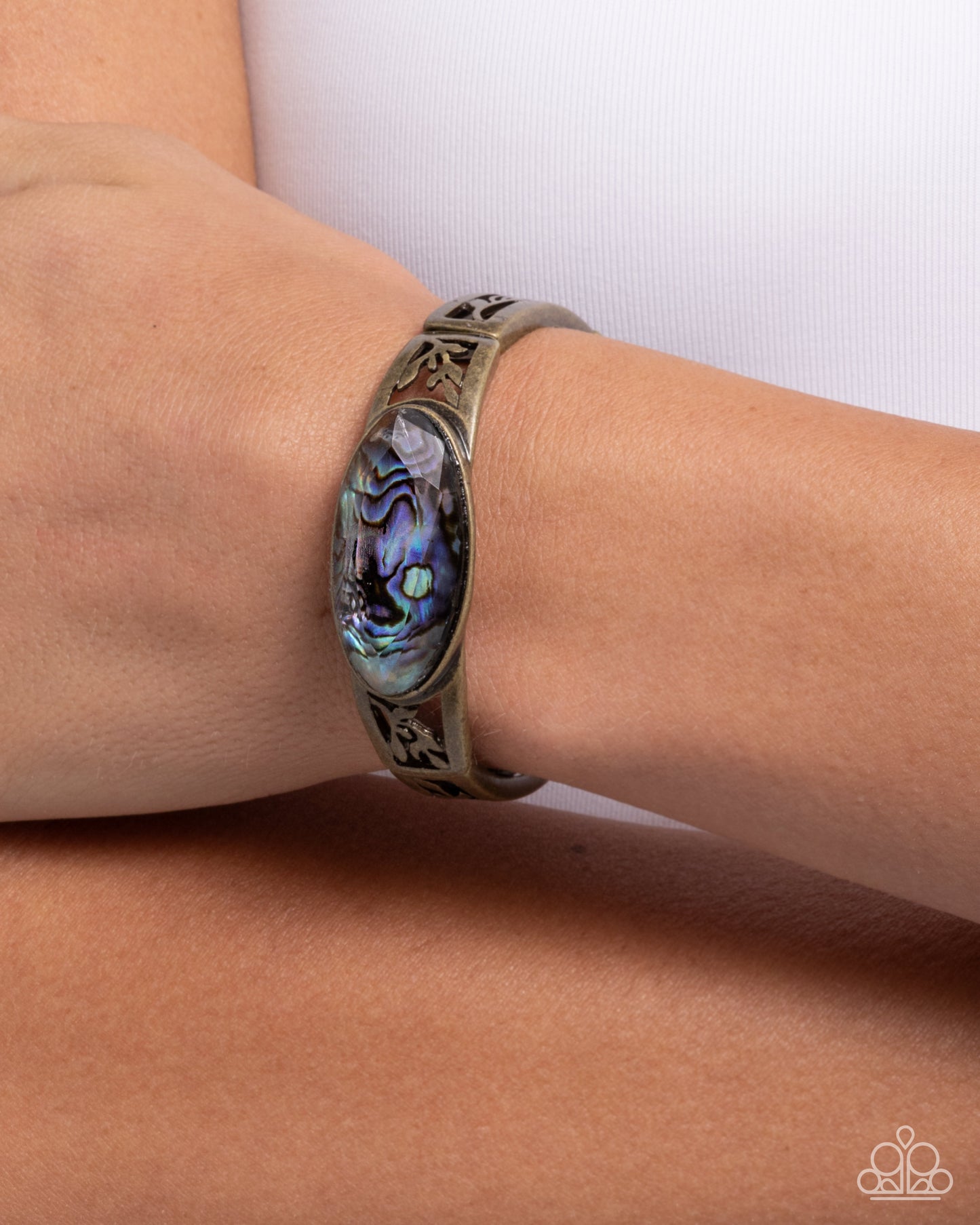 Spliced Santa Fe Brass Bracelet