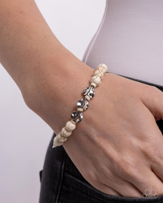 Festival Fling White Bracelet