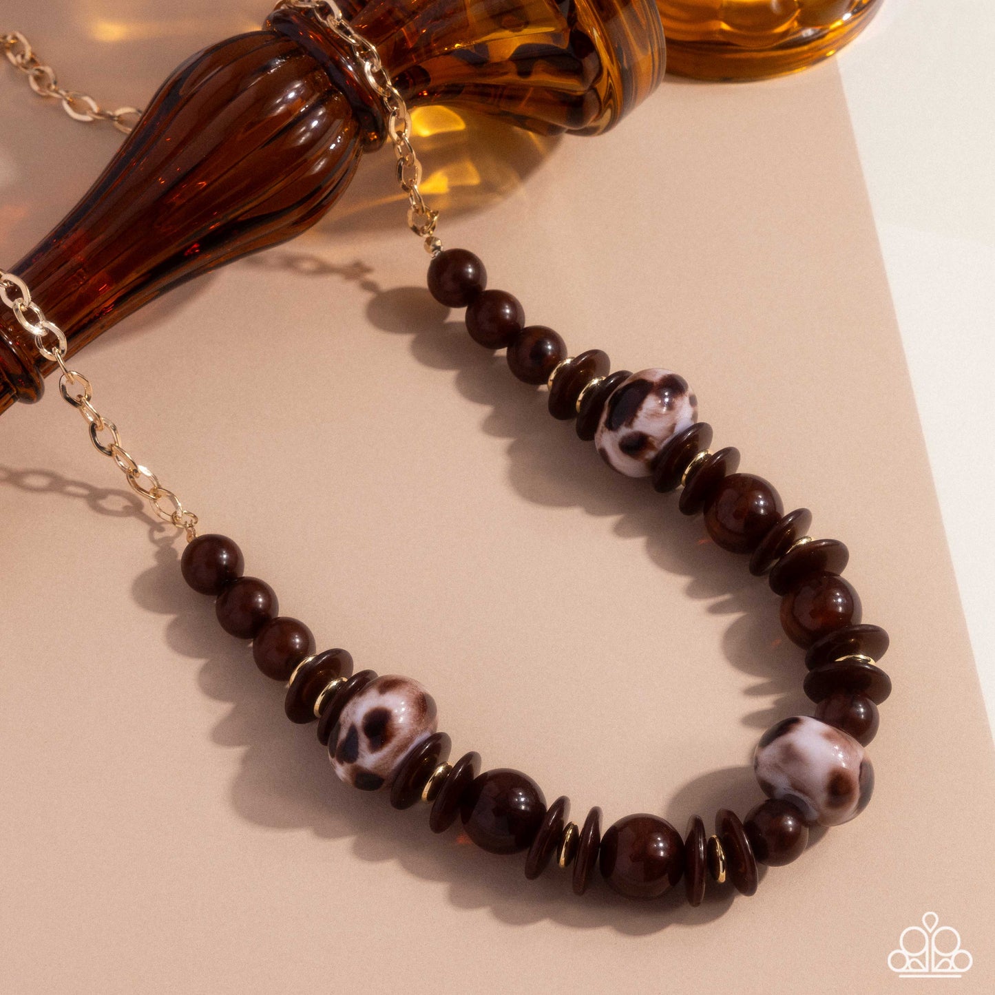 Cheetah Club Brown Necklace
