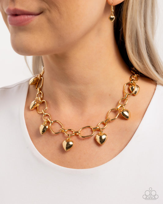 Hey Lover Gold Necklace