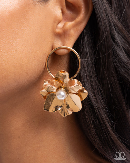 Backyard Bling Gold Post Earrings