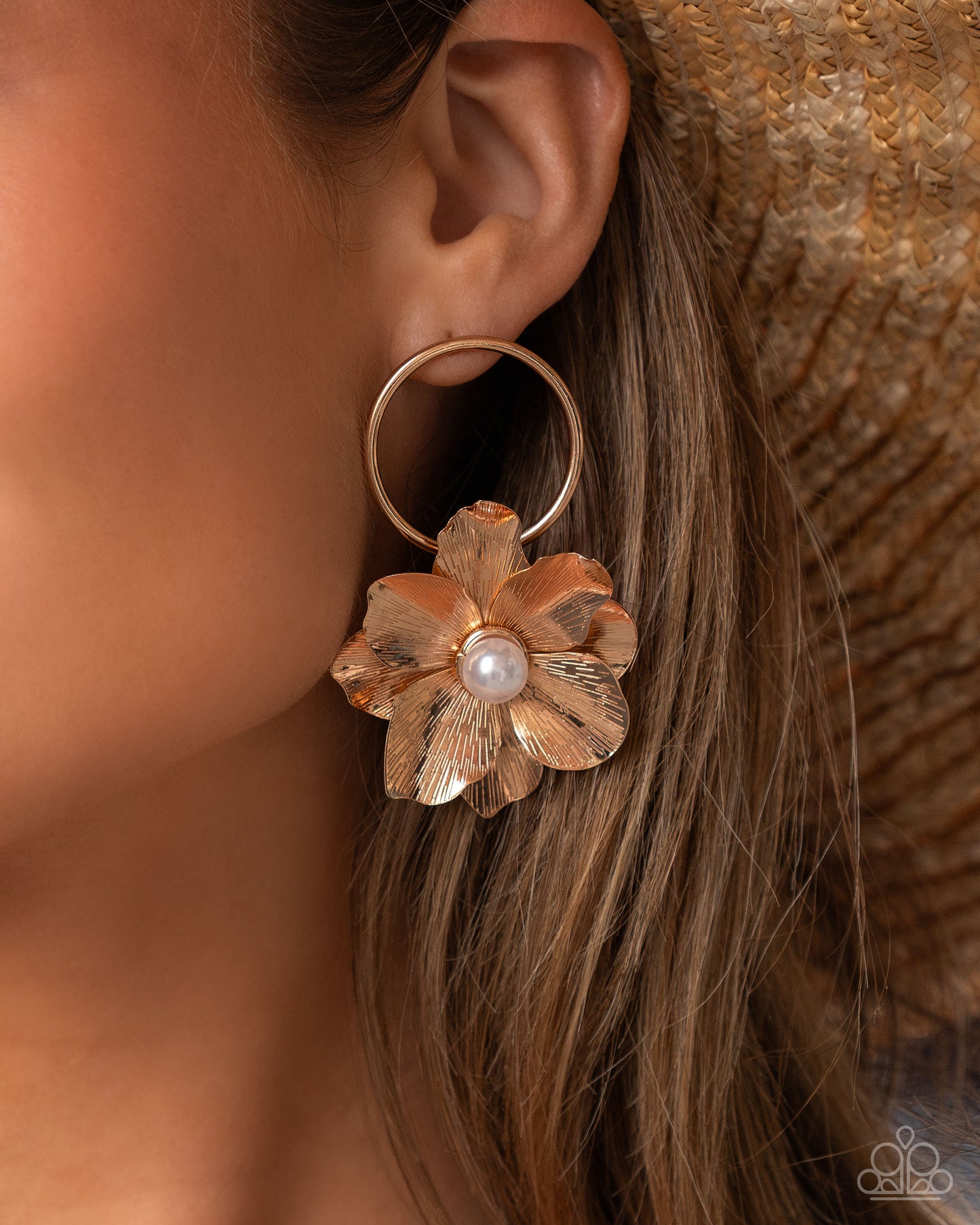 Backyard Bling Gold Post Earrings