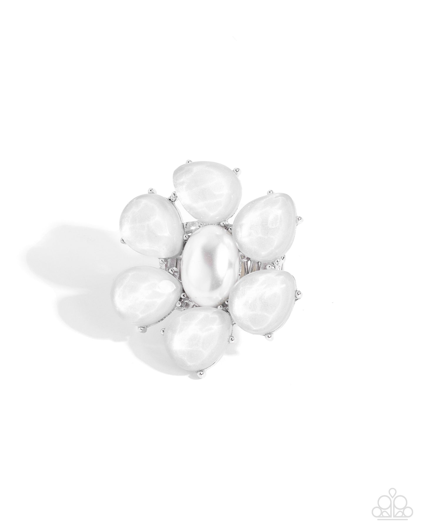 Glitter in the Air White Ring