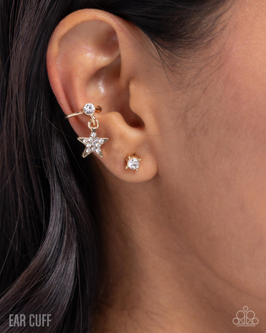 Cosmic Cool Gold Ear Cuff Earrings