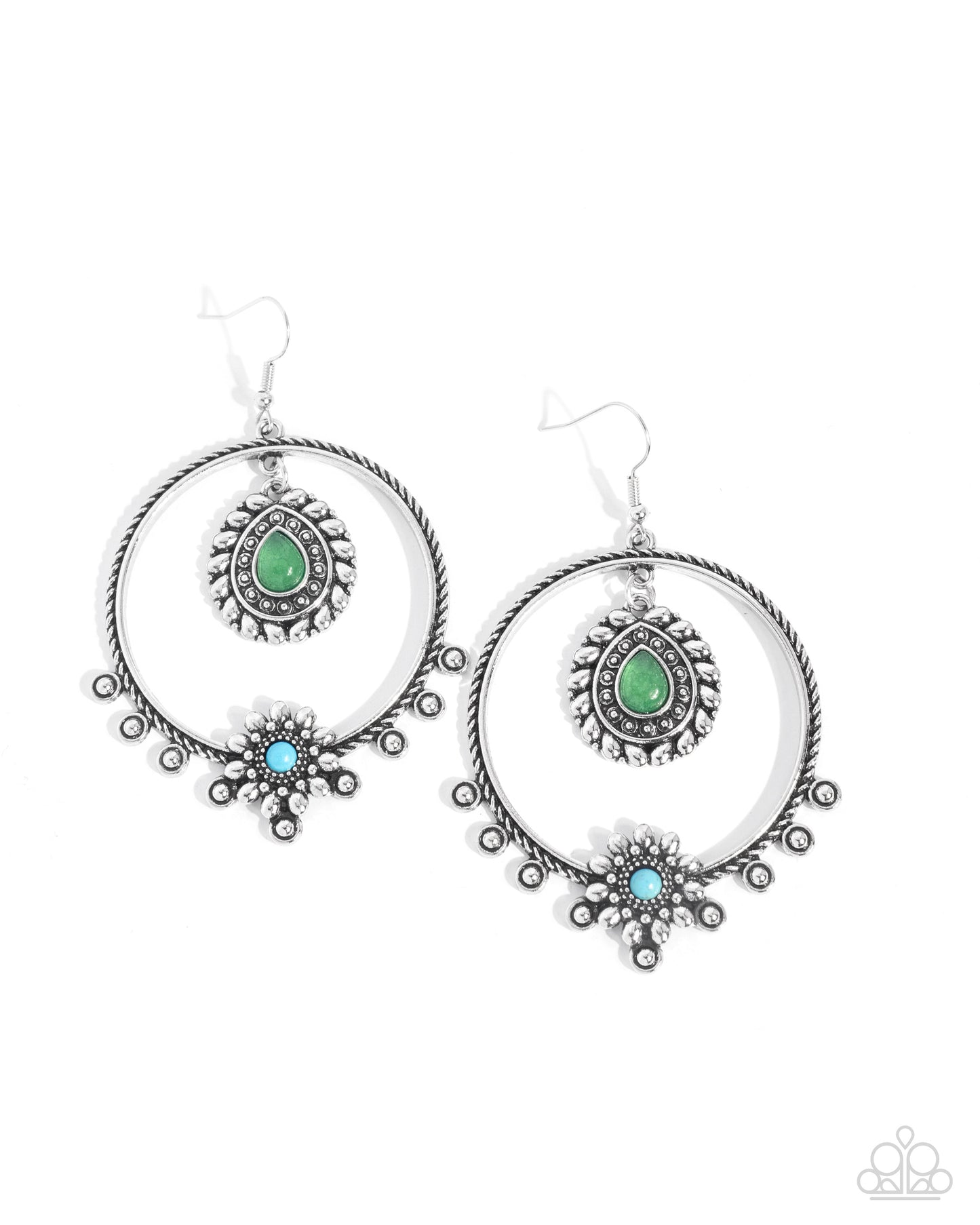 Neutral Nuance Green Earrings Paparazzi