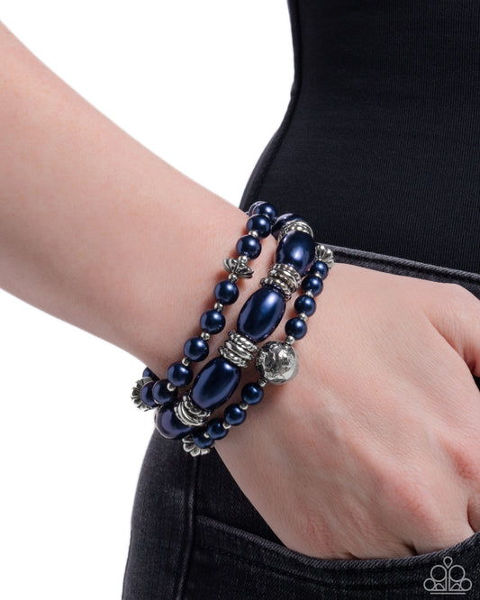 Smooth Stacks Blue Bracelet
