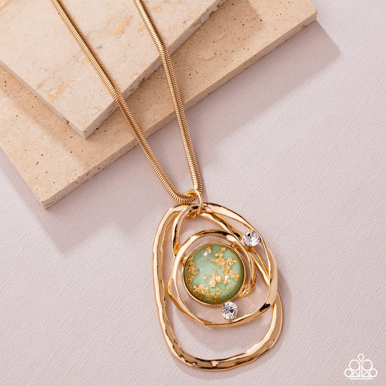 Abstract Advance Green Necklace