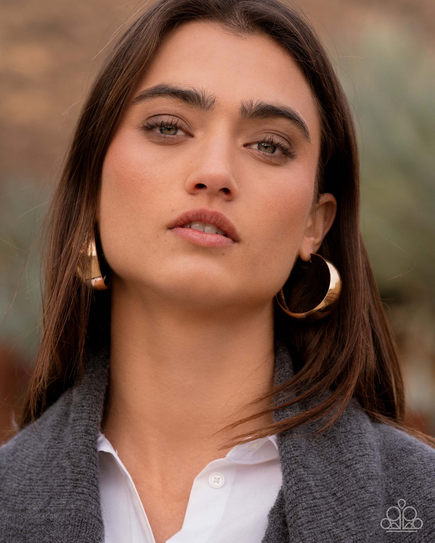 Subtle Sheen Gold Hoop Earrings Paparazzi