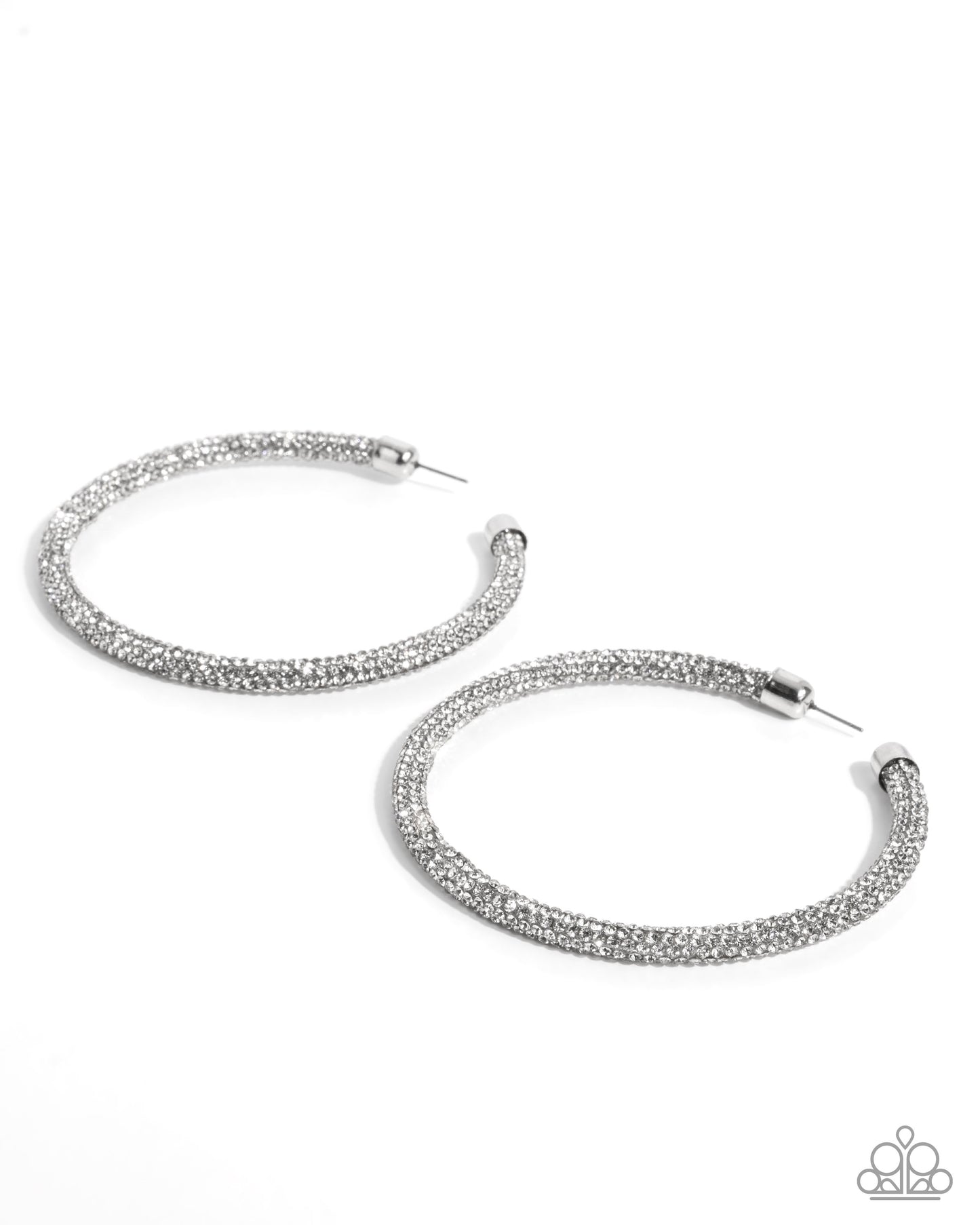 Classy Condition White Hoop Earrings