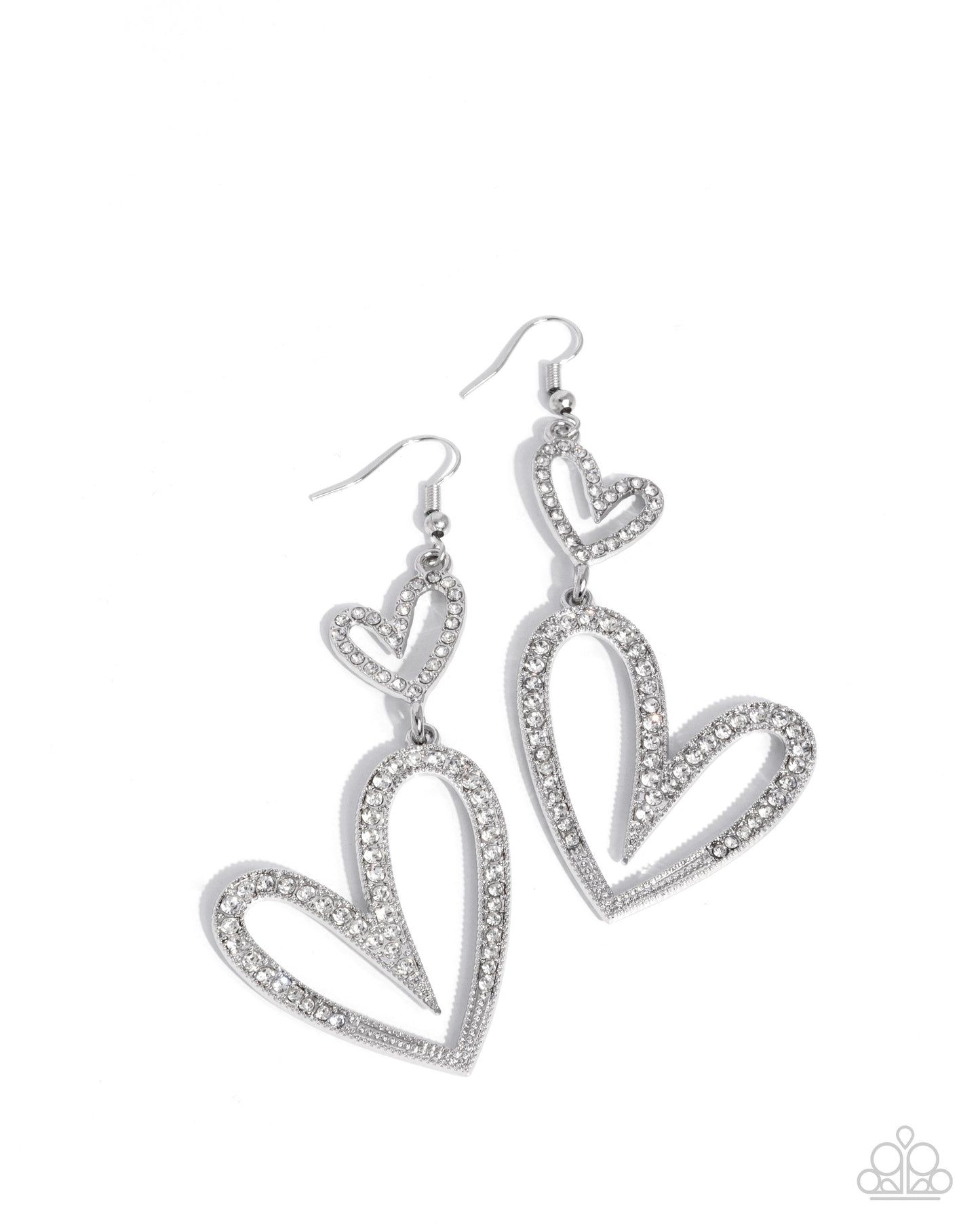 Power Couple White Earrings
