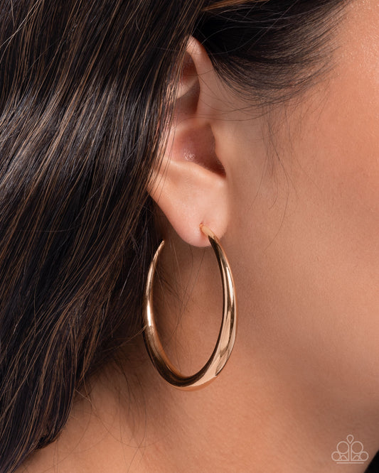 Sleek Selvage Gold Hoop Earrings
