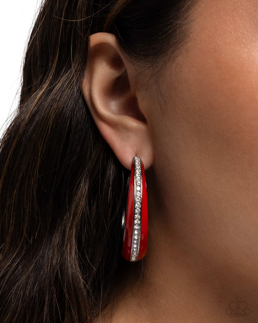 Uniquely Unexpected Red Hoop Earrings