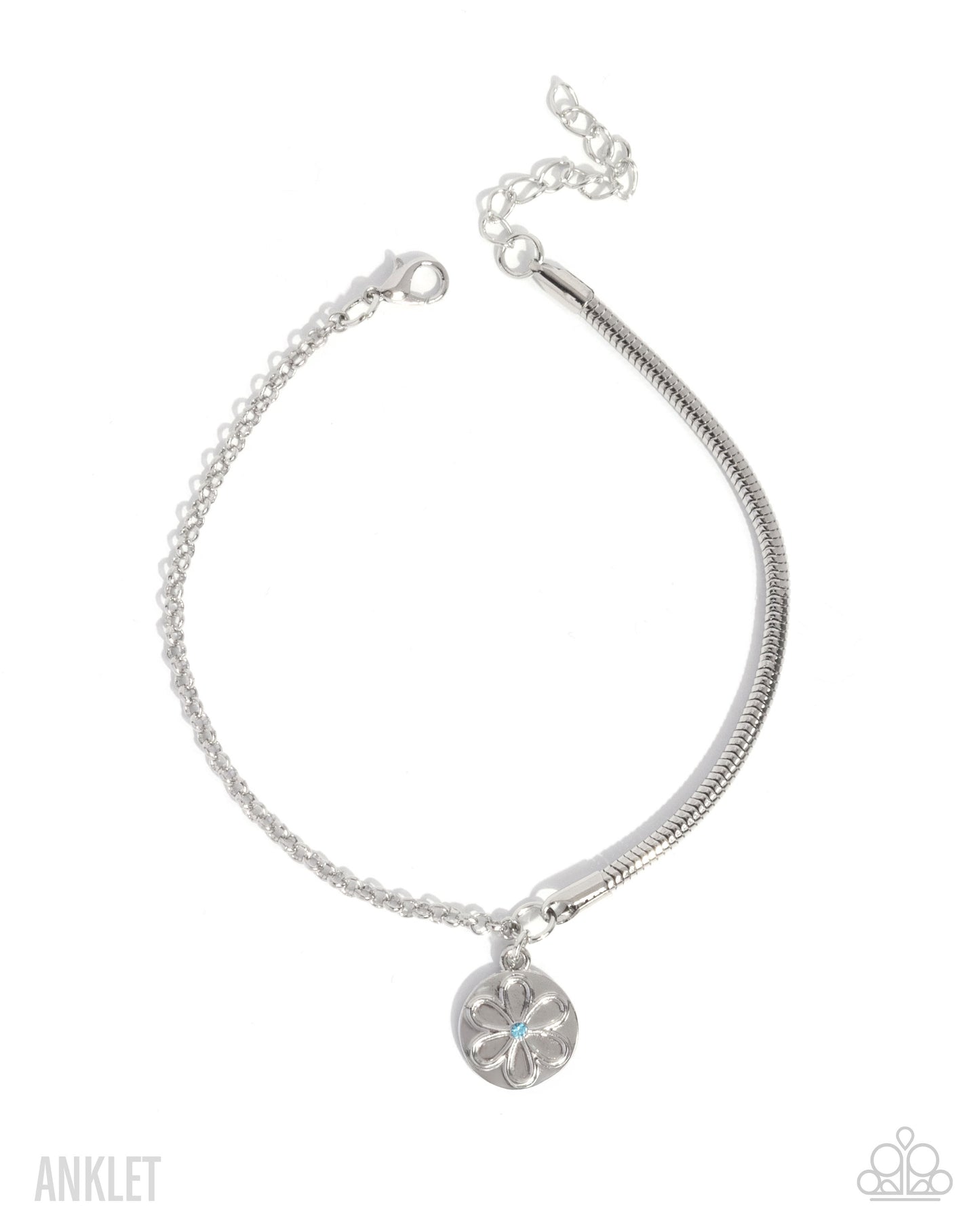 Glistening Growth Blue Ankle Bracelet