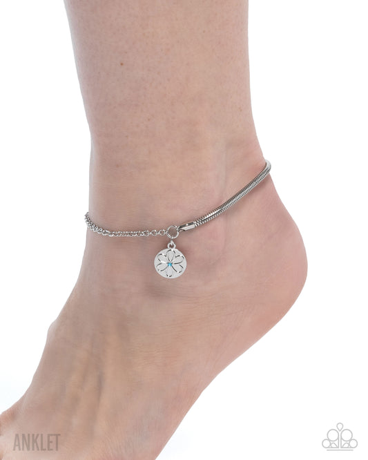 Glistening Growth Blue Ankle Bracelet