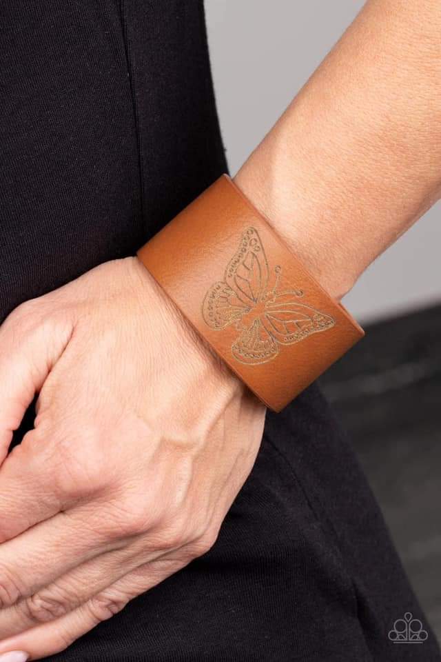 Flirty Flutter Brown Bracelet