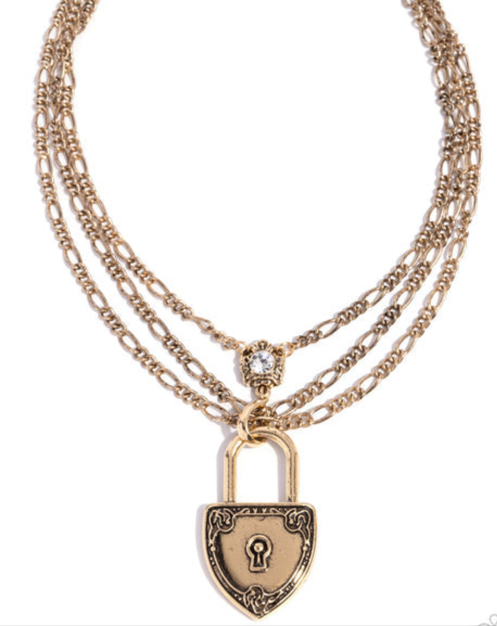 LOCK Show Gold Necklace