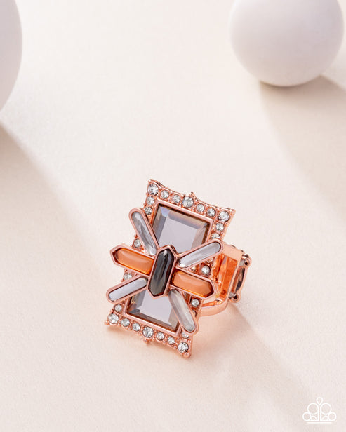 Exaggerated Edge Copper Ring