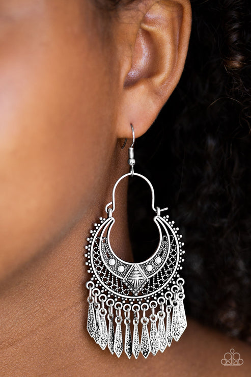 Walk On The Wildside Silver Earrings