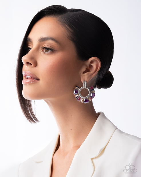 Courteous Chic Purple Post Earrings