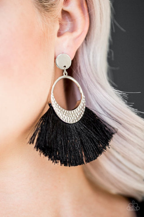 Spartan Spirit Black Post Earrings