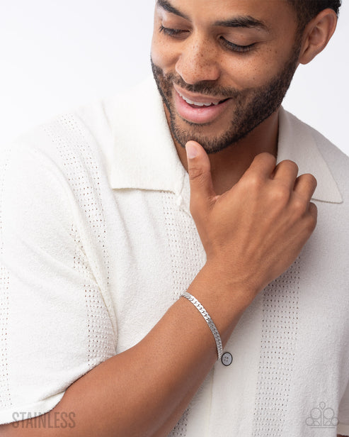 Weekend Wait Silver Mens Bracelet