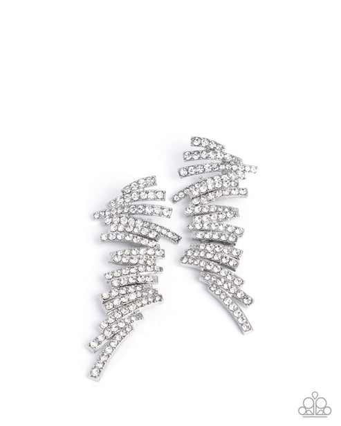 Scattered Surety White Post Earrings