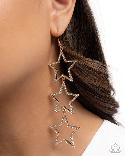 Star-Crossed Success Gold Earrings