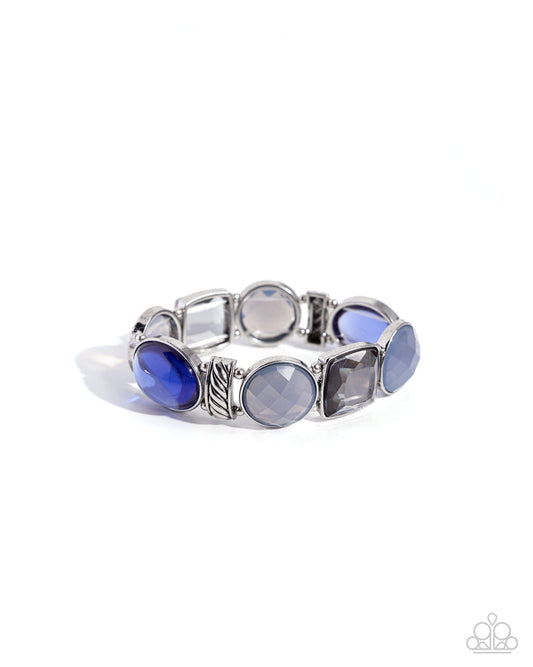 Glassy Generosity Blue Bracelet